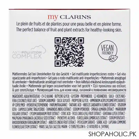 Clarins My Clarins, Re-Boost Mattifying Hydrating Blemish Gel, 50ml - Image 4