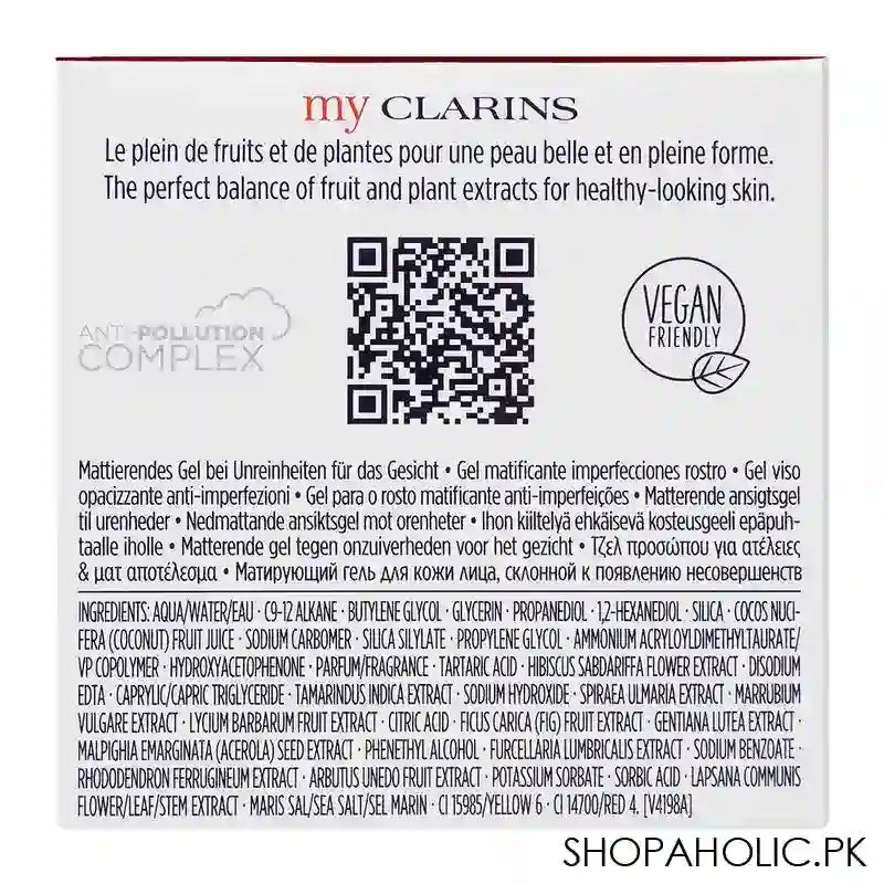 Clarins My Clarins, Re-Boost Mattifying Hydrating Blemish Gel, 50ml - Image 4