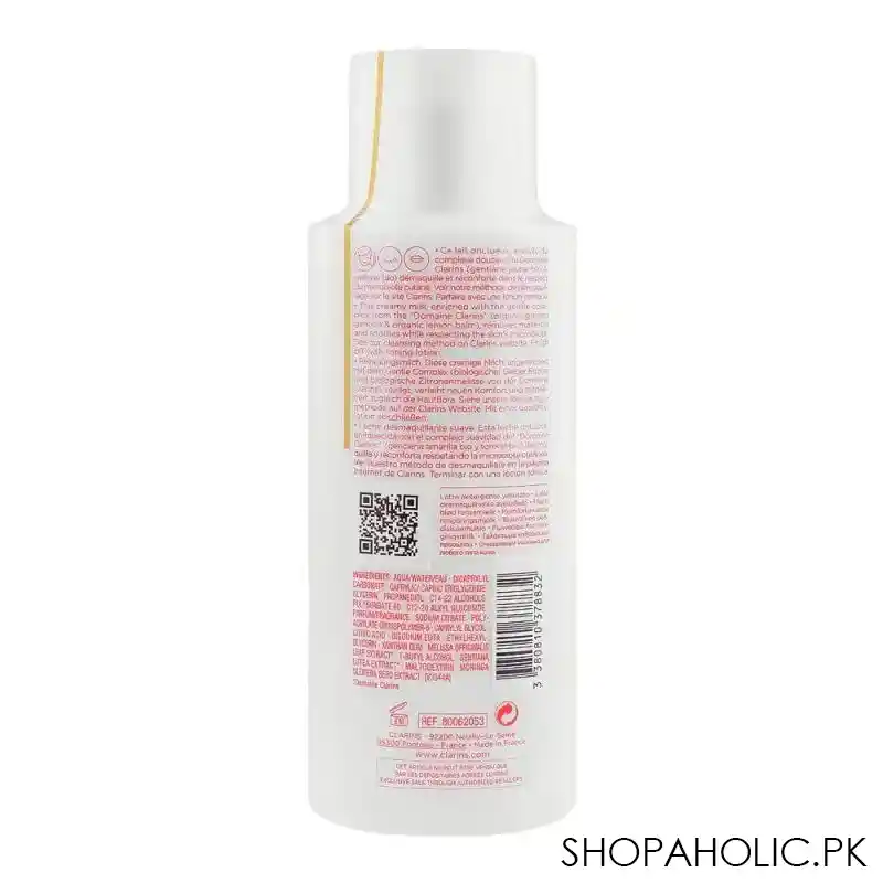 clarins paris alpine golden gentian & lemon balm extract velvet cleansing milk, 400ml image2