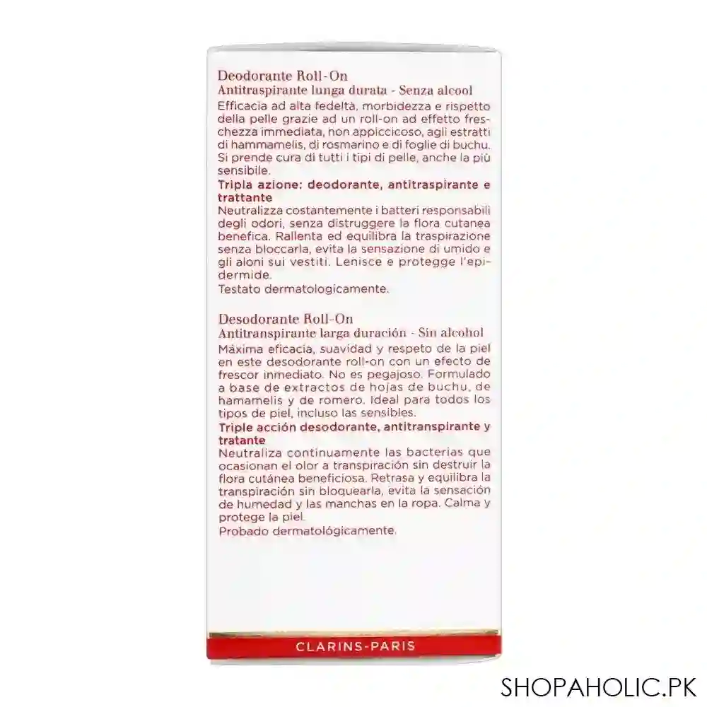 clarins paris anti perspirant deodorant roll on, 50ml image3