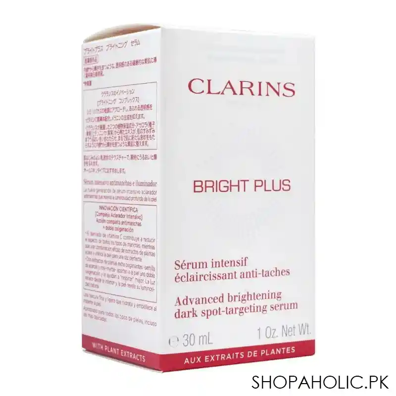 clarins paris bright plus advanced brightening dark spot targeting serum, 30ml image2
