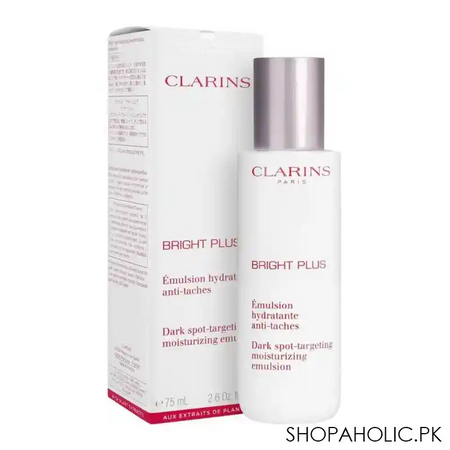 clarins paris bright plus dark sport targeting moisturizing emulsion, 75ml main image