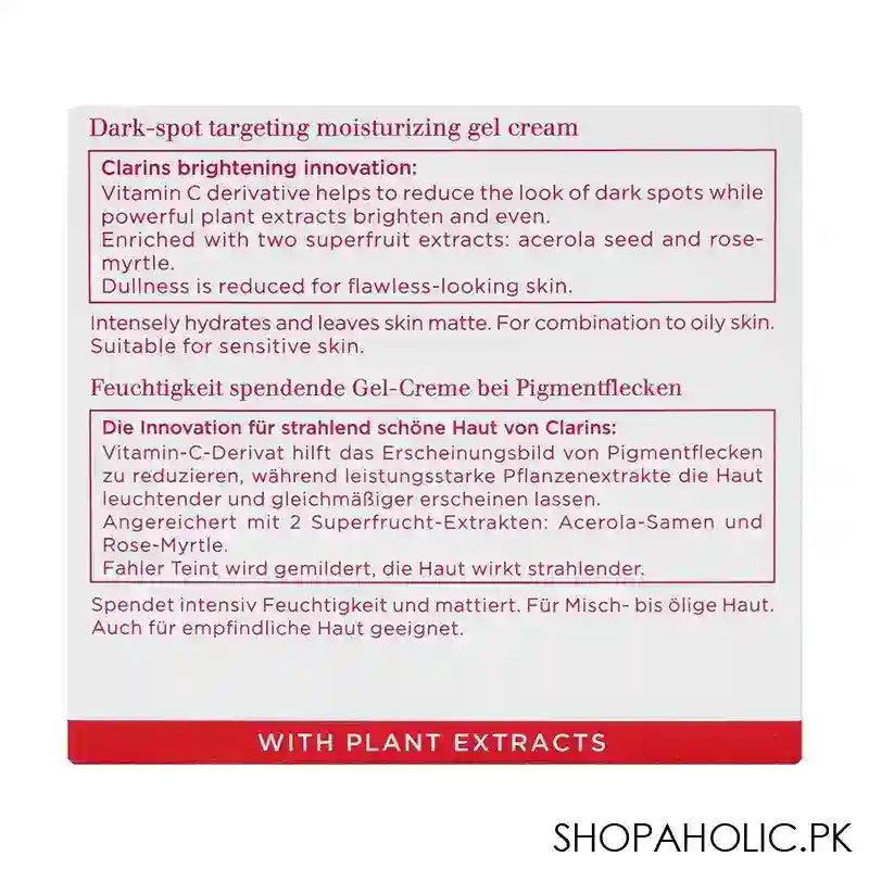 Clarins Paris Bright Plus, Dark Spot Targeting Moisturizing Gel Cream, 50ml - Image 2