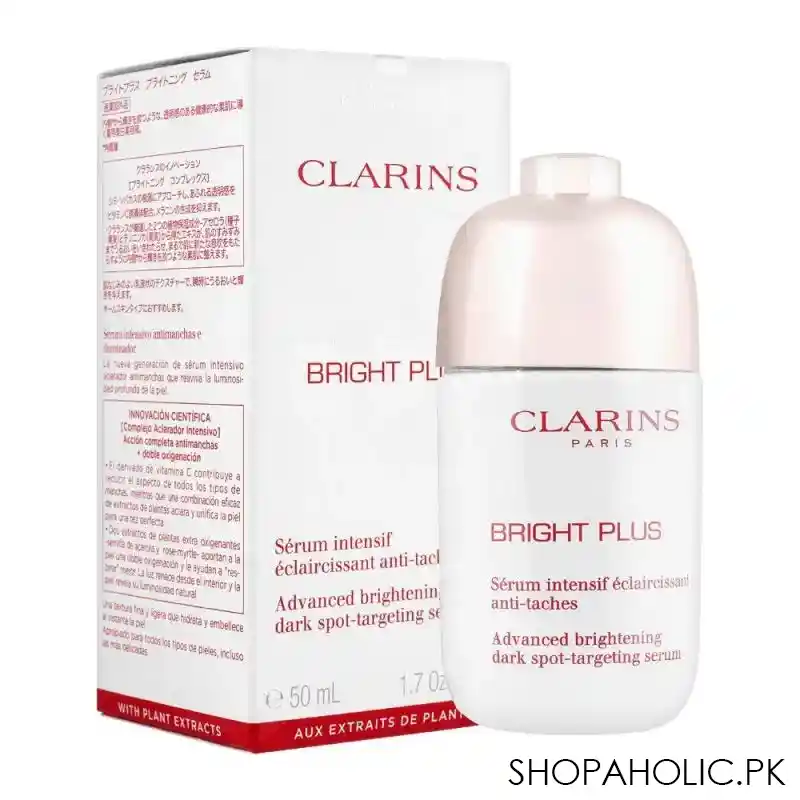 clarins paris bright plus dark spot targeting serum, 50ml main image