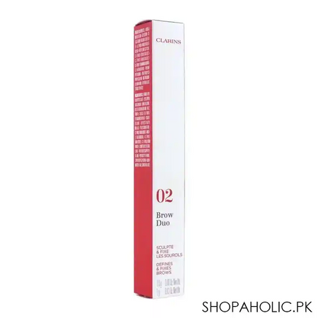 clarins paris brow duo, defines & fixes brows, 02 auburn image2