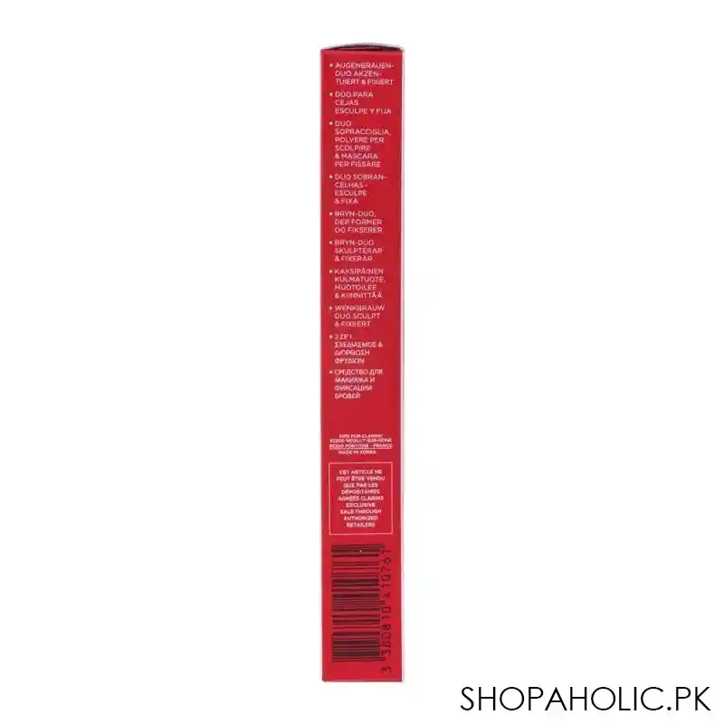 clarins paris brow duo, defines & fixes brows, 05 dark brown image4