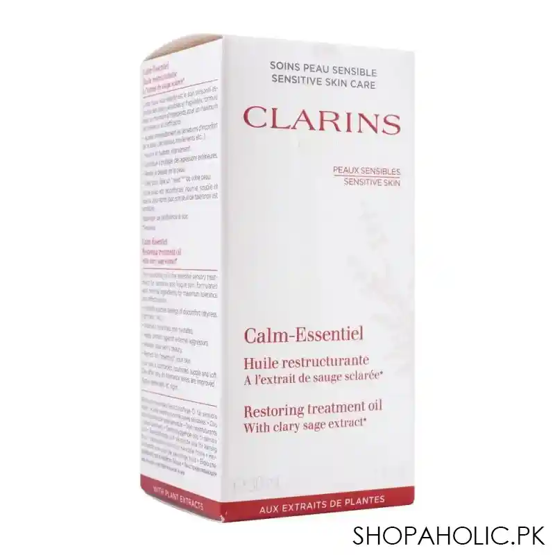 clarins paris calm essentiel restoring treatment oil, with clary sage extract, 30ml image2