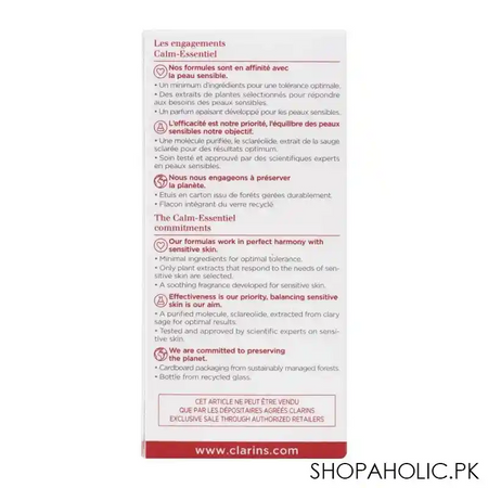 clarins paris calm essentiel restoring treatment oil, with clary sage extract, 30ml image3