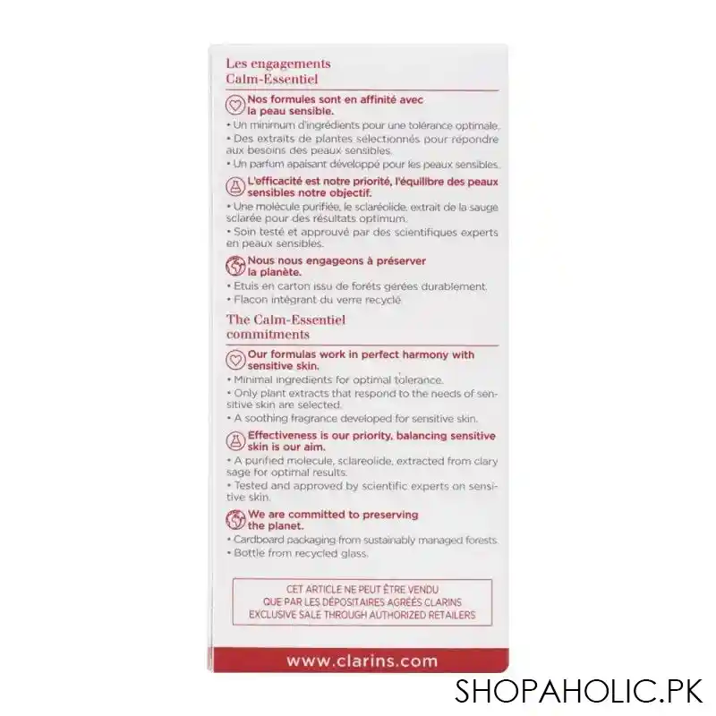 clarins paris calm essentiel restoring treatment oil, with clary sage extract, 30ml image3