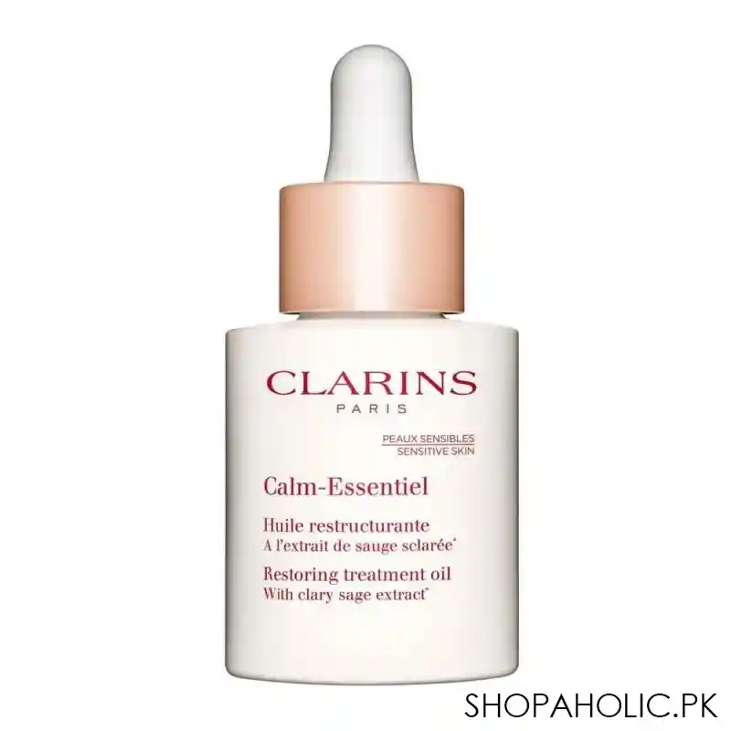 clarins paris calm essentiel restoring treatment oil, with clary sage extract, 30ml main image