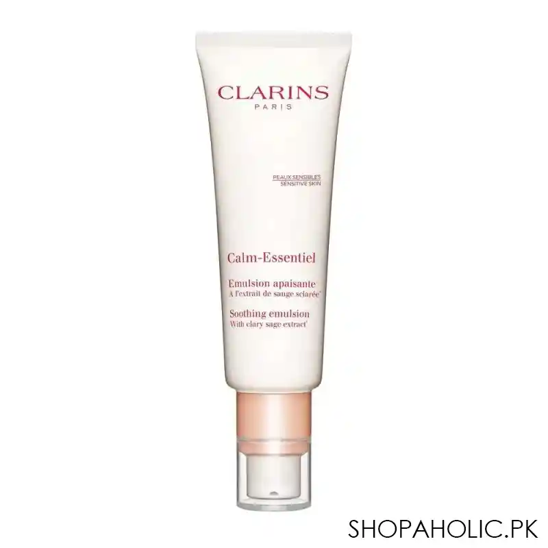 clarins paris calm essentiel soothing emulsion, with clary sage extract, 50ml main image