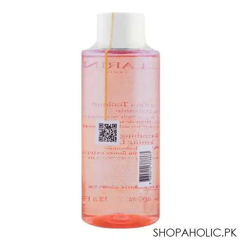 clarins paris chamomile & saffron flower extract soothing toning lotion, 400ml image2