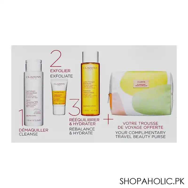Clarins Paris Cleansing Essential Set, Normal TO Dry Skin - Image 4