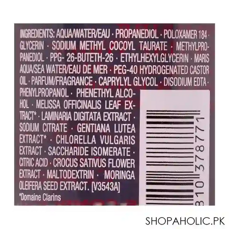 clarins paris cleansing micellar water, with alpine golden gentian & lemon balm extracts, 200ml image2