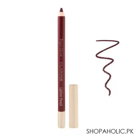 clarins paris crayon levres lipliner pencil, 07 plum main image