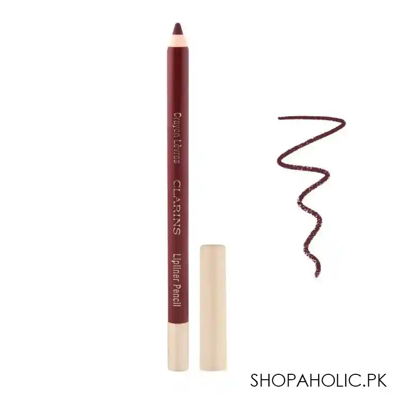 clarins paris crayon levres lipliner pencil, 07 plum main image