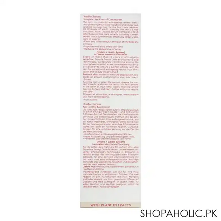 clarins paris double serum complete age control concentrate, 75ml image4