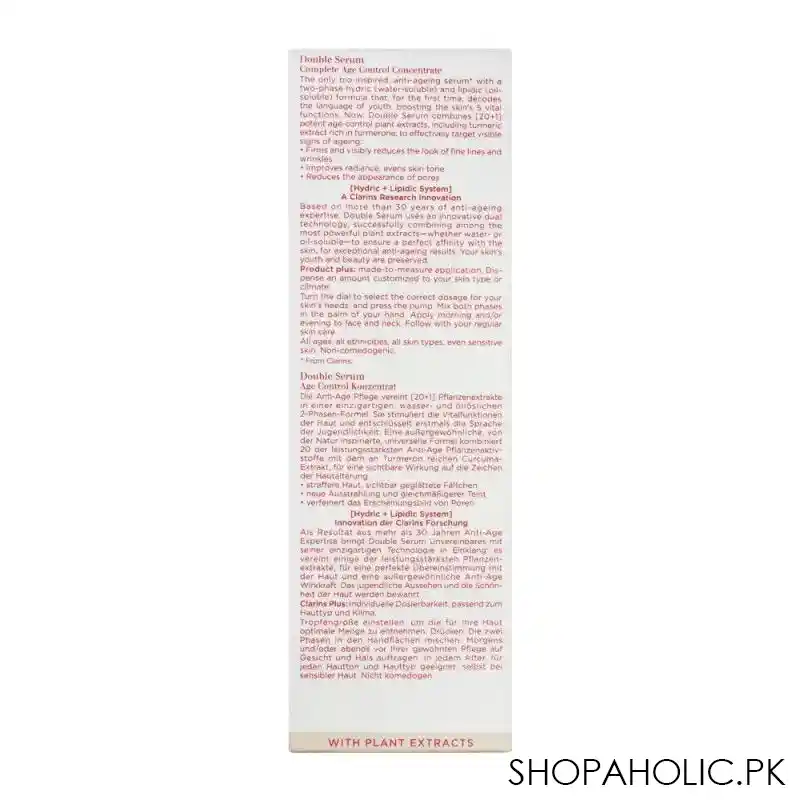clarins paris double serum complete age control concentrate, 75ml image4