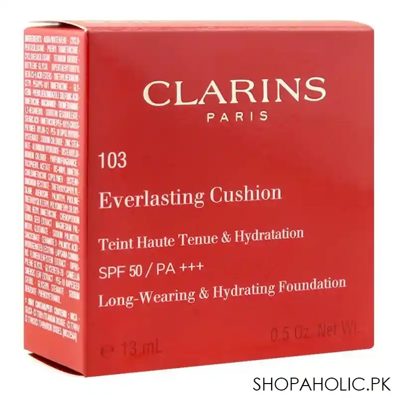 clarins paris everlasting cushion long wearing & hydrating foundation, spf 50/pa+++, 103 ivory image4