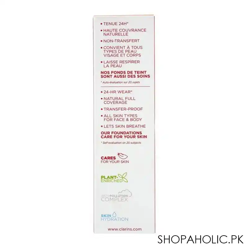 clarins paris everlasting long wearing & hydrating matte foundation, 100.5w cream image3