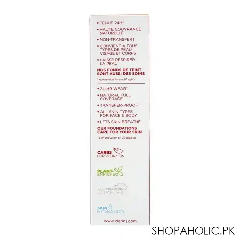 clarins paris everlasting long wearing & hydrating matte foundation, 103n ivory image3