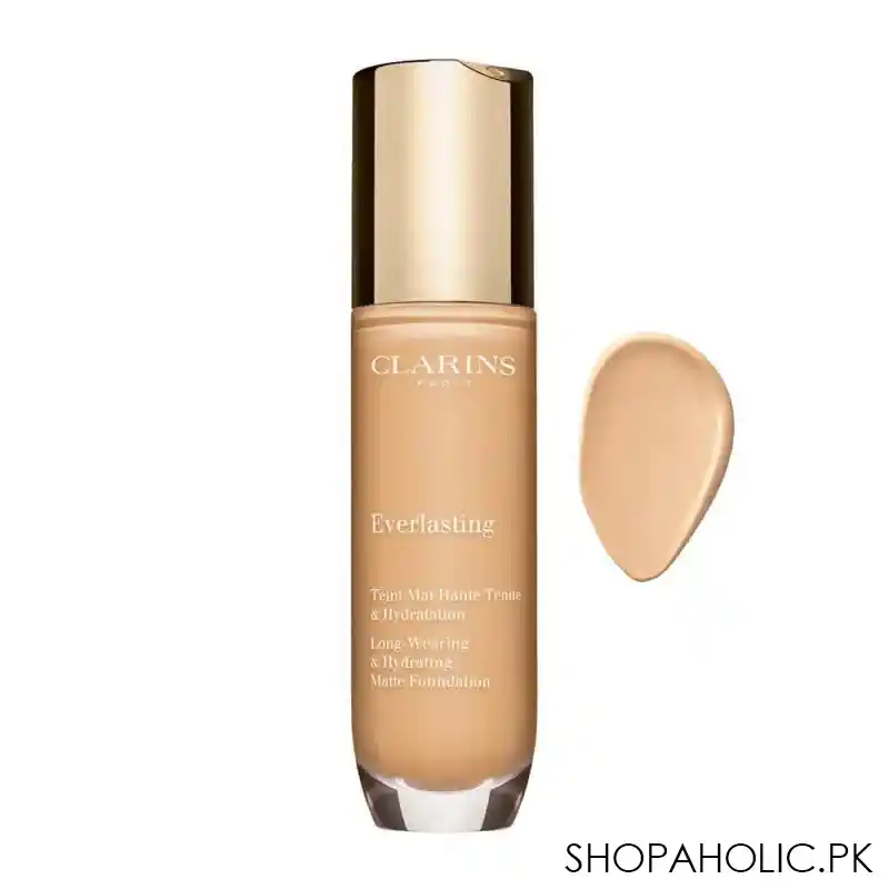clarins paris everlasting long wearing & hydrating matte foundation, 105.5w flesh main image