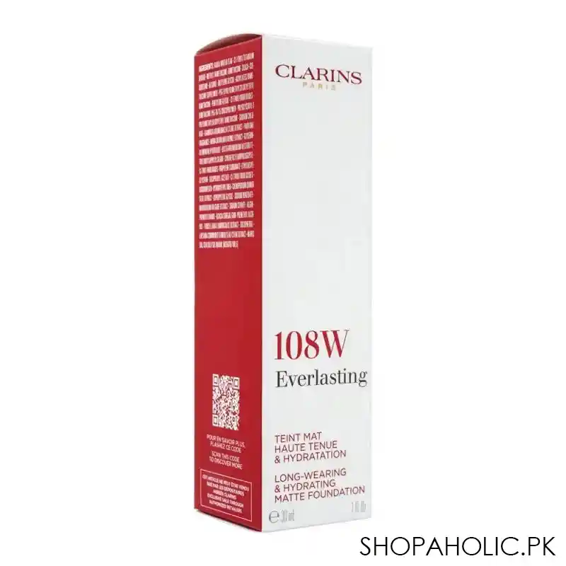 clarins paris everlasting long wearing & hydrating matte foundation, 108w sand image2