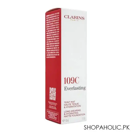 clarins paris everlasting long wearing & hydrating matte foundation, 109c wheat image2