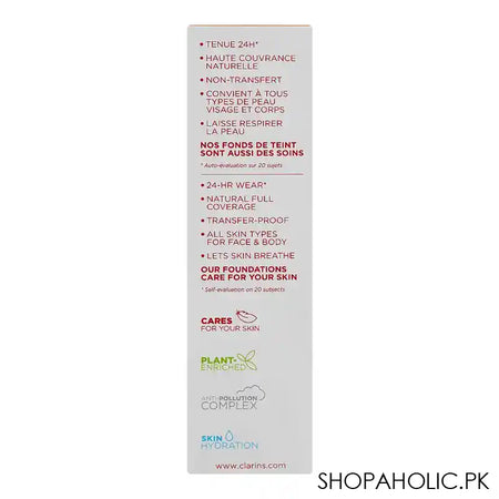 Clarins Paris Everlasting Long-Wearing & Hydrating Matte Foundation, 112.5W Caramel - Image 6