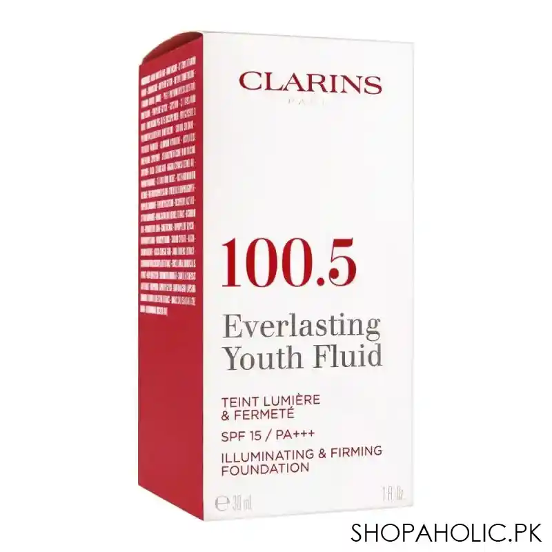 clarins paris everlasting youth fluid illuminating & firming foundation, 100.5 cream image2
