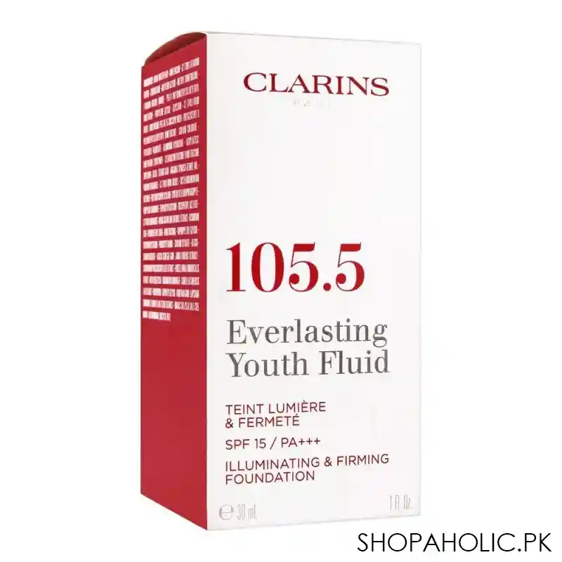 clarins paris everlasting youth fluid illuminating & firming foundation, 105.5 flesh image2