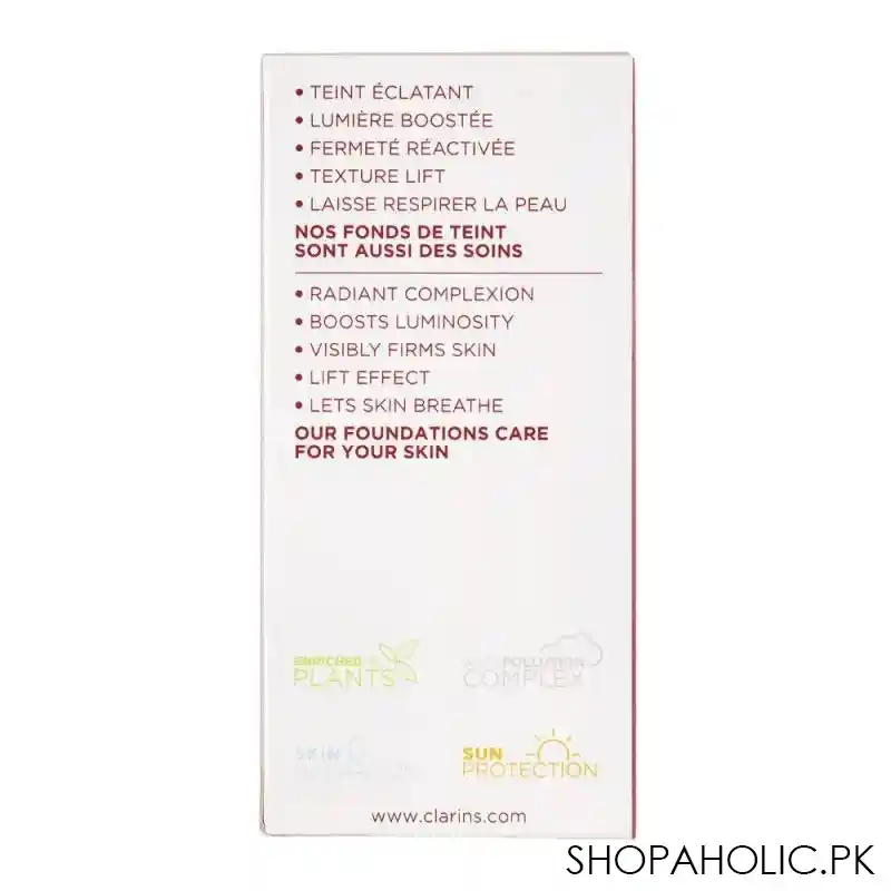 clarins paris everlasting youth fluid illuminating & firming foundation, 106 vanilla image3