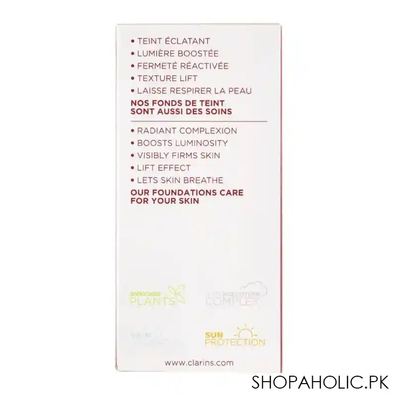 clarins paris everlasting youth fluid illuminating & firming foundation, 109 wheat image3