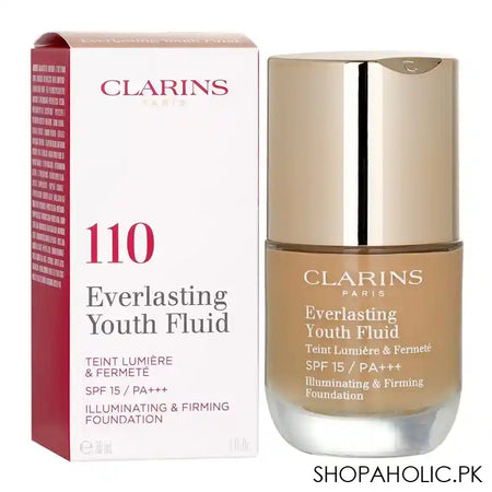Clarins Paris Everlasting Youth Fluid Illuminating & Firming Foundation, 110 Honey - Main Image