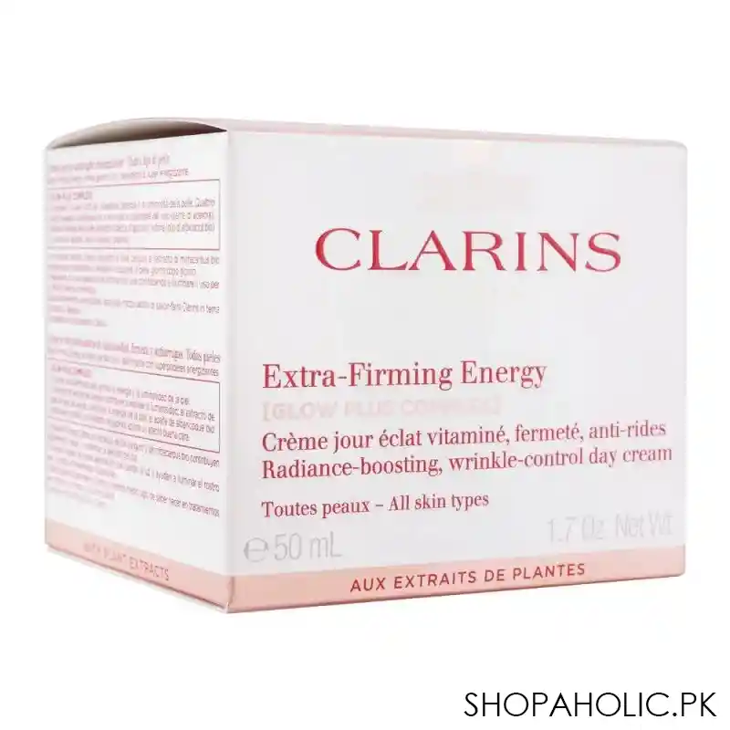 clarins paris extra firming energy radiance boosting wrinkle control day cream, 50ml image2