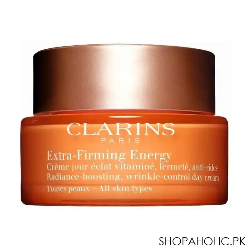 clarins paris extra firming energy radiance boosting wrinkle control day cream, 50ml main image
