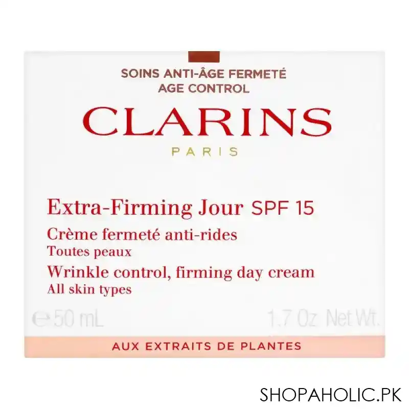 clarins paris extra firming jour spf115 wrinkle, day cream, control all skin type, 50ml image2