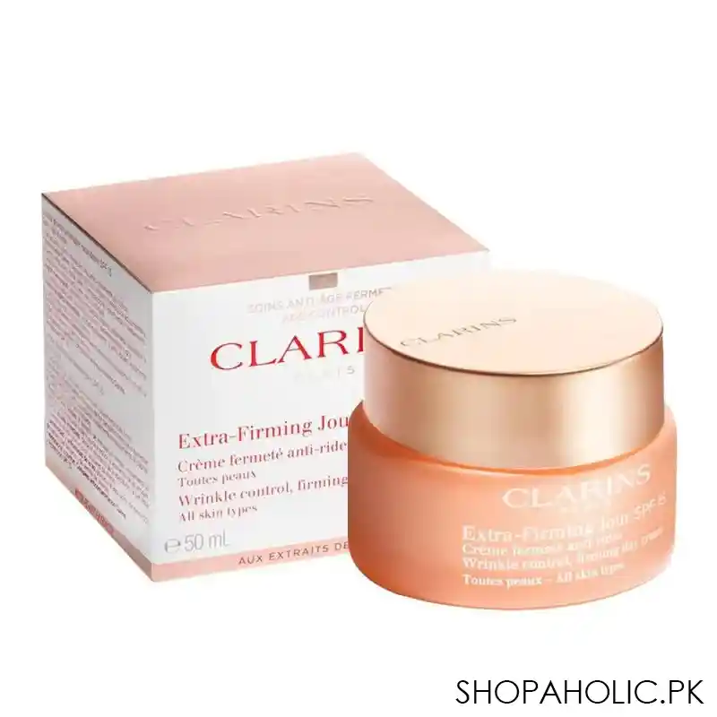 clarins paris extra firming jour spf115 wrinkle, day cream, control all skin type, 50ml main image