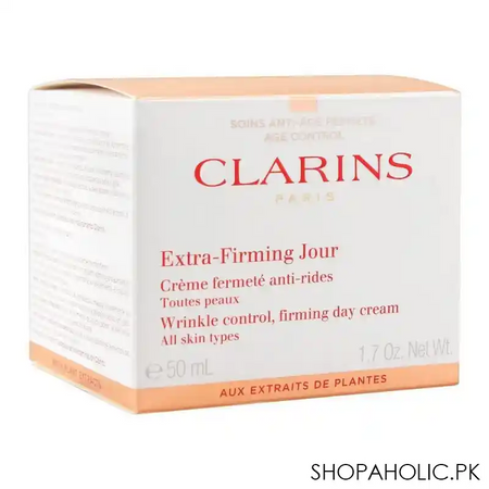 clarins paris extra firming jour wrinkle control firming day cream, all skin types, 50ml image2