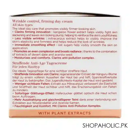 clarins paris extra firming jour wrinkle control firming day cream, all skin types, 50ml image3