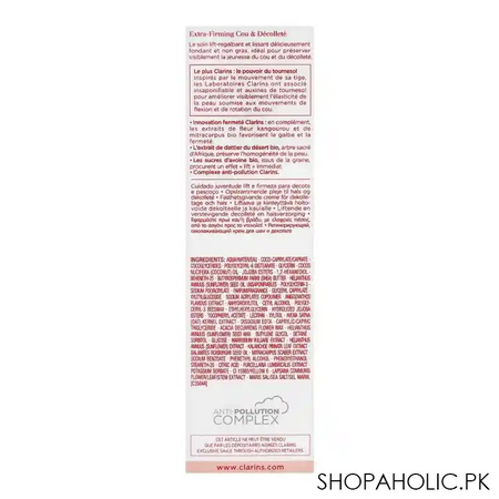 clarins paris extra firming youthful lift neck cream, 75ml image3