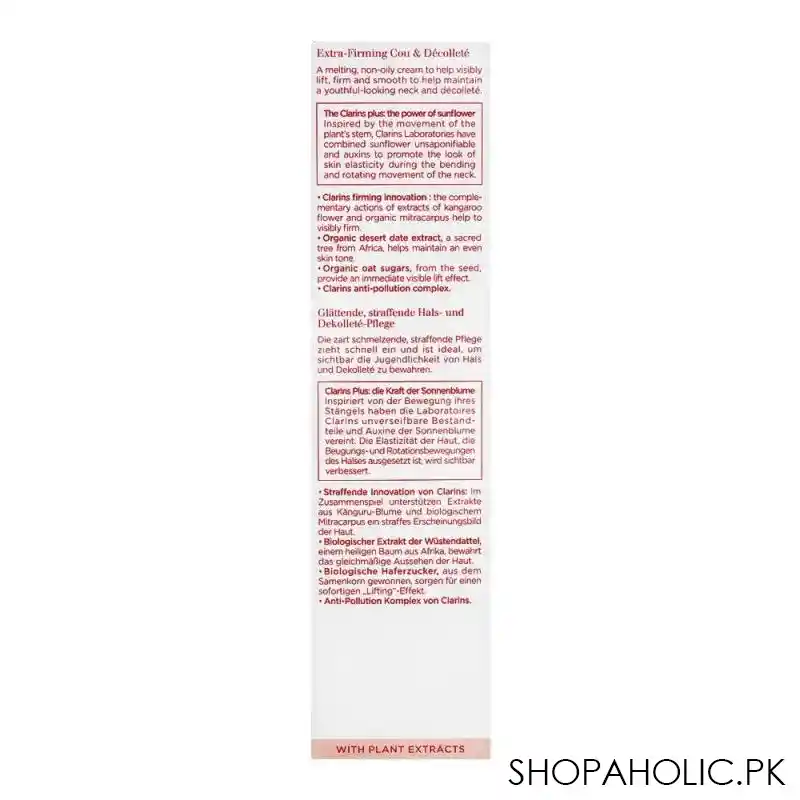 clarins paris extra firming youthful lift neck cream, 75ml image5
