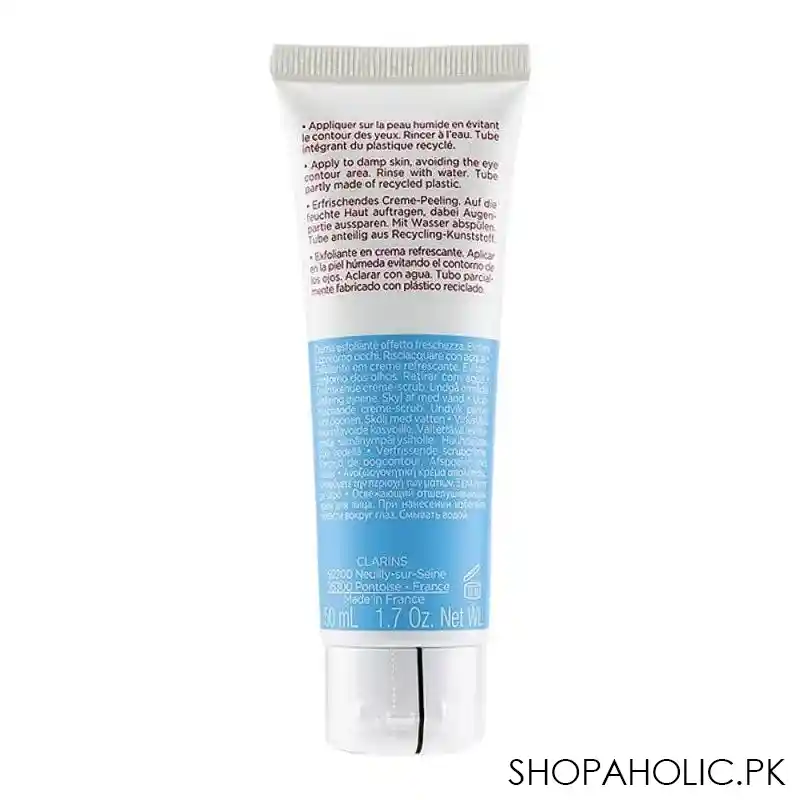 clarins paris fresh scrub refreshing cream scrub, with natural beads, 50ml image2