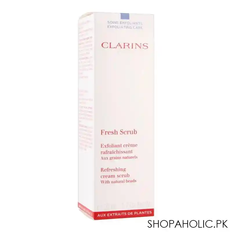 clarins paris fresh scrub refreshing cream scrub, with natural beads, 50ml image3