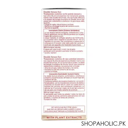 clarins paris global age control concentrate double serum eye, 20ml image3
