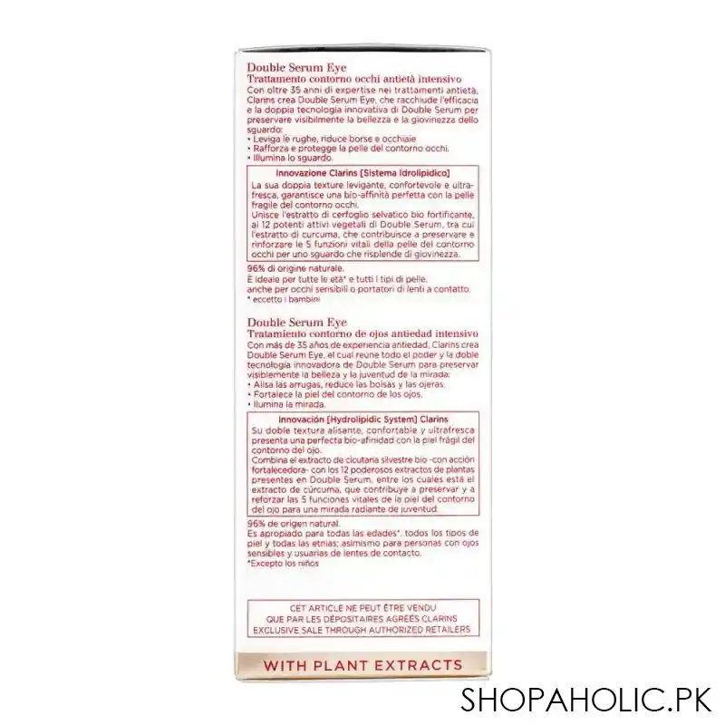 clarins paris global age control concentrate double serum eye, 20ml image3