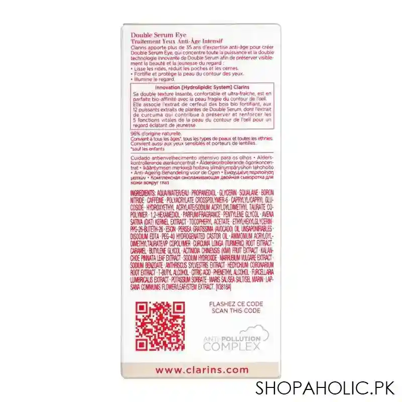 clarins paris global age control concentrate double serum eye, 20ml image5