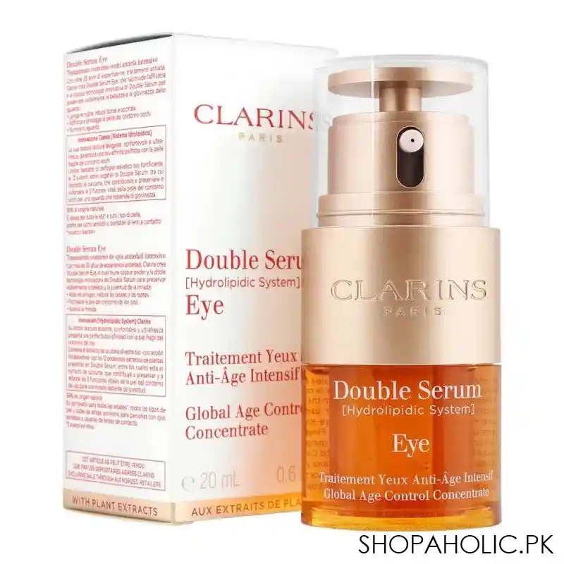 clarins paris global age control concentrate double serum eye, 20ml main image