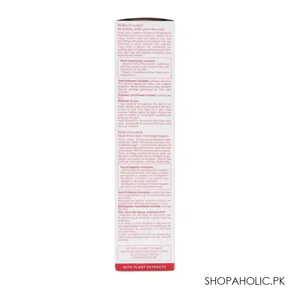 clarins paris hydra essentiel hydrating, multi protection mist, 75ml image5