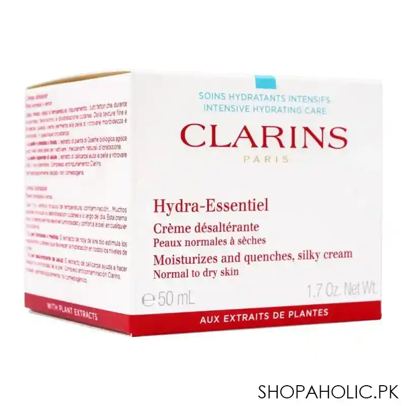 clarins paris hydra essentiel. moisturizes and quenches, silky cream, normal to dry skin, 50ml image2
